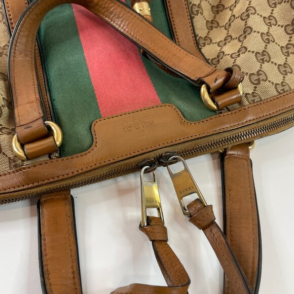 For love2calcar Gucci Brown GG Canvas 2-ways Bag sku# 85768 (gently used) - Picture 14 of 15